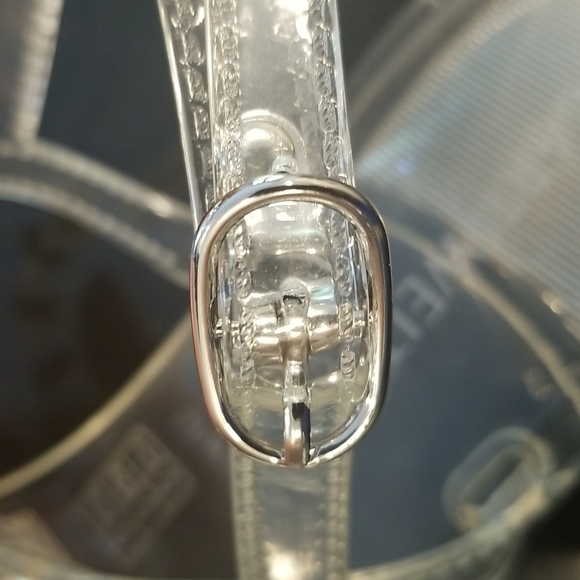 💕STUART WEITZMAN💕 Goldie Jelly Sandal Thong ~ Clear Pearl Embellishments 12 - Picture 13 of 15